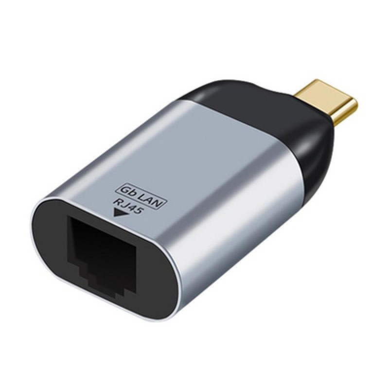 Powertech POWERTECH αντάπτορας δικτύου PTH-095, USB-C, 1000Mbps Ethernet, γκρι