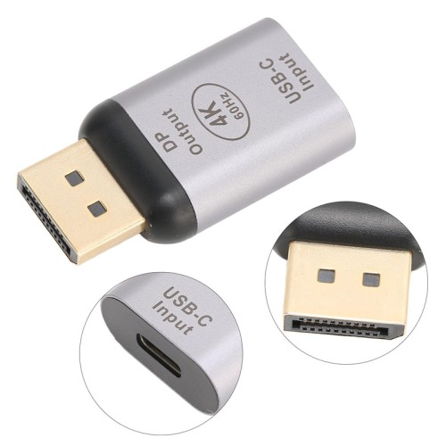 Powertech POWERTECH αντάπτορας USB-C σε DisplayPort PTH-096, 4K/60Hz, γκρι