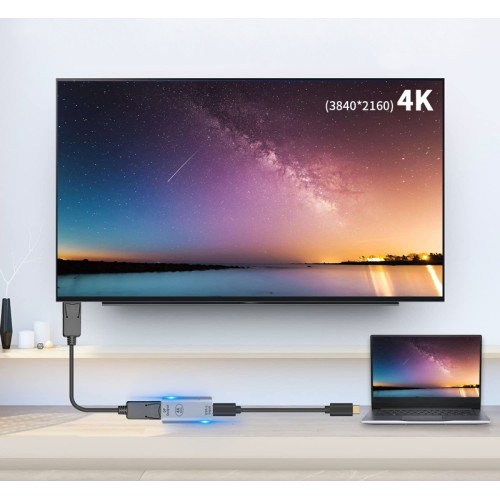 Powertech POWERTECH αντάπτορας USB-C σε DisplayPort PTH-097, 4K/60Hz, γκρι