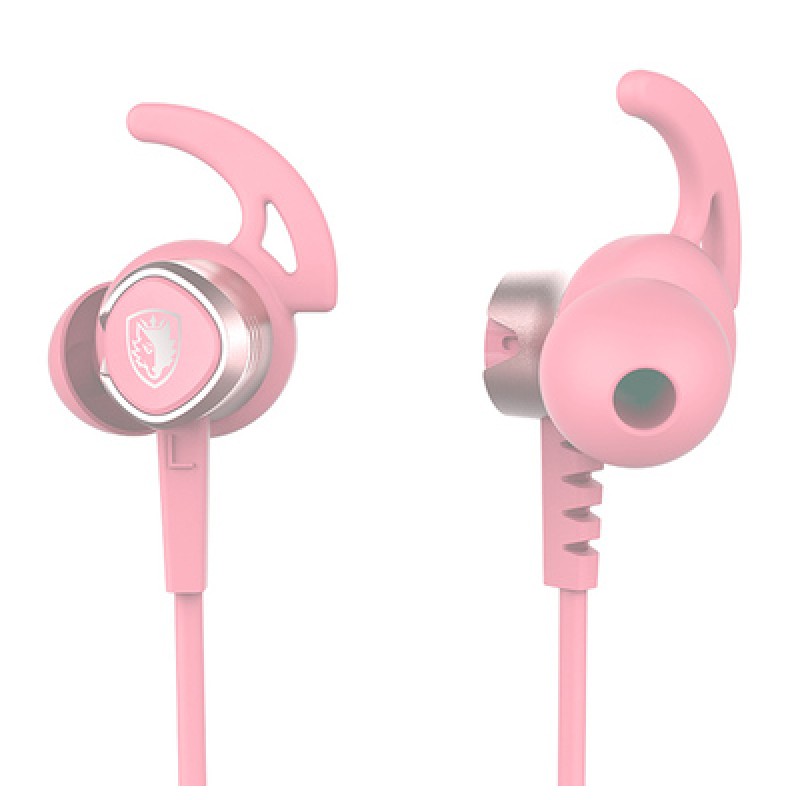 SADES SADES gaming earphones Wings 20 με μικρόφωνο, 3.5mm, Φ12mm, 1.2m, ροζ