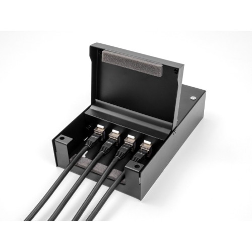 DELOCK DELOCK κυτίο ένωσης 4 θυρών 66235 για Keystone modules, μαύρο