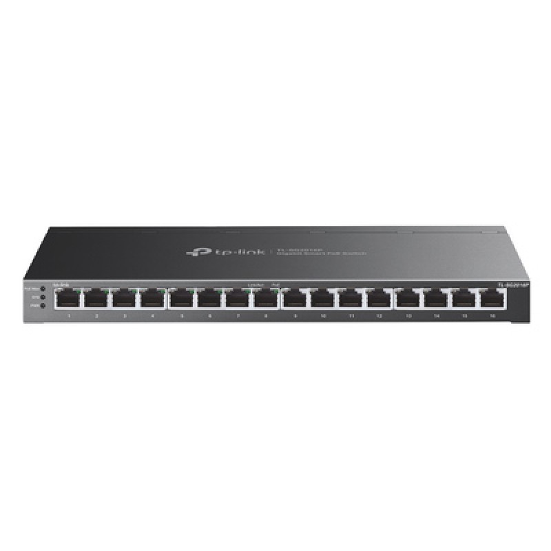 TP-Link TP-LINK JetStream switch TL-SG2016P, 16-Port Gigabit, 8x PoE+, Ver. 1.0