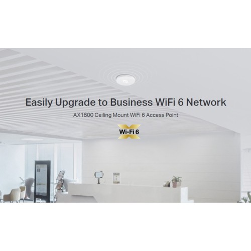 TP-Link TP-LINK access point EAP613, οροφής, Wi-Fi 6, 1800Mbps, Mesh, Ver. 1.0