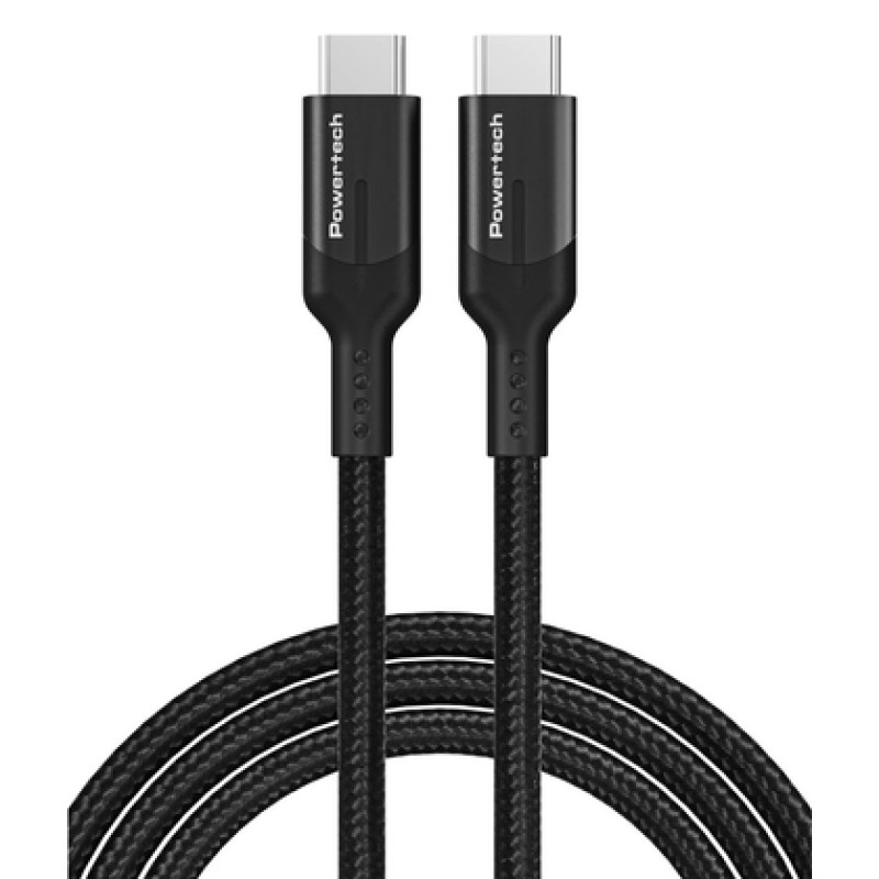 Powertech POWERTECH καλώδιο USB-C PTR-0135, PD 60W, 10Gbps, copper, 1m, μαύρο