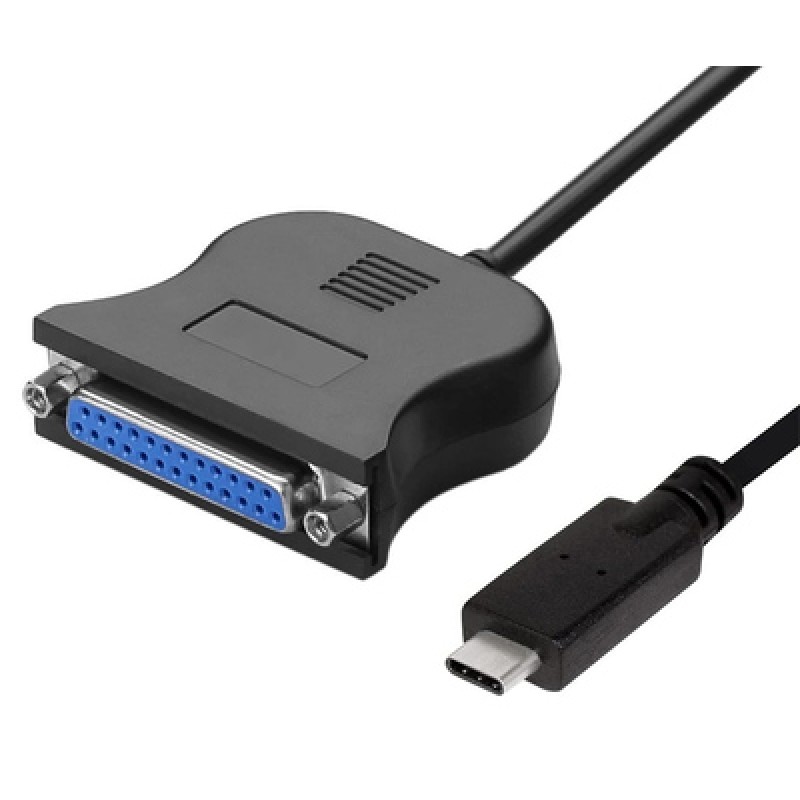 Powertech POWERTECH καλώδιο USB-C σε παράλληλη DB25 CAB-UC062, 1.8m, μαύρο