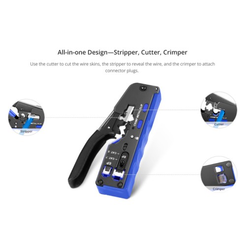 UNBRANDED Πρέσα ακροδεκτών TOOL-0093 για καλώδια δικτύου RJ12/6P & RJ45/8P