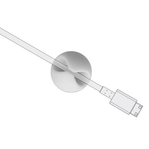 Powertech POWERTECH οργανωτές καλωδίων TIES-074, 1 θέση, Φ5mm, λευκό, 10τμχ
