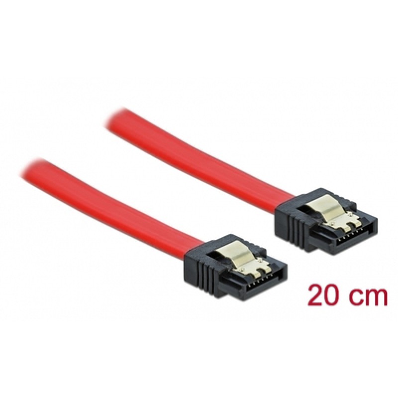 DELOCK DELOCK καλώδιο SATA 82675, 6 Gb/s, 20cm, κόκκινο