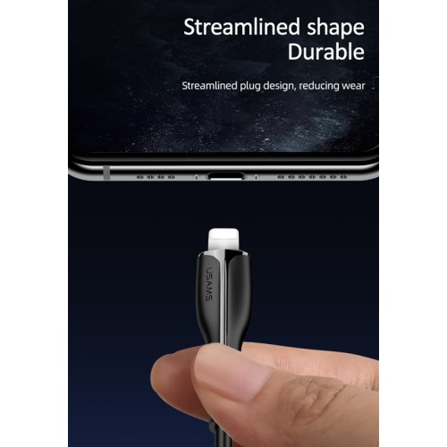 USAMS USAMS καλώδιο Lightning σε USB US-SJ371, 2A, 1m, λευκό