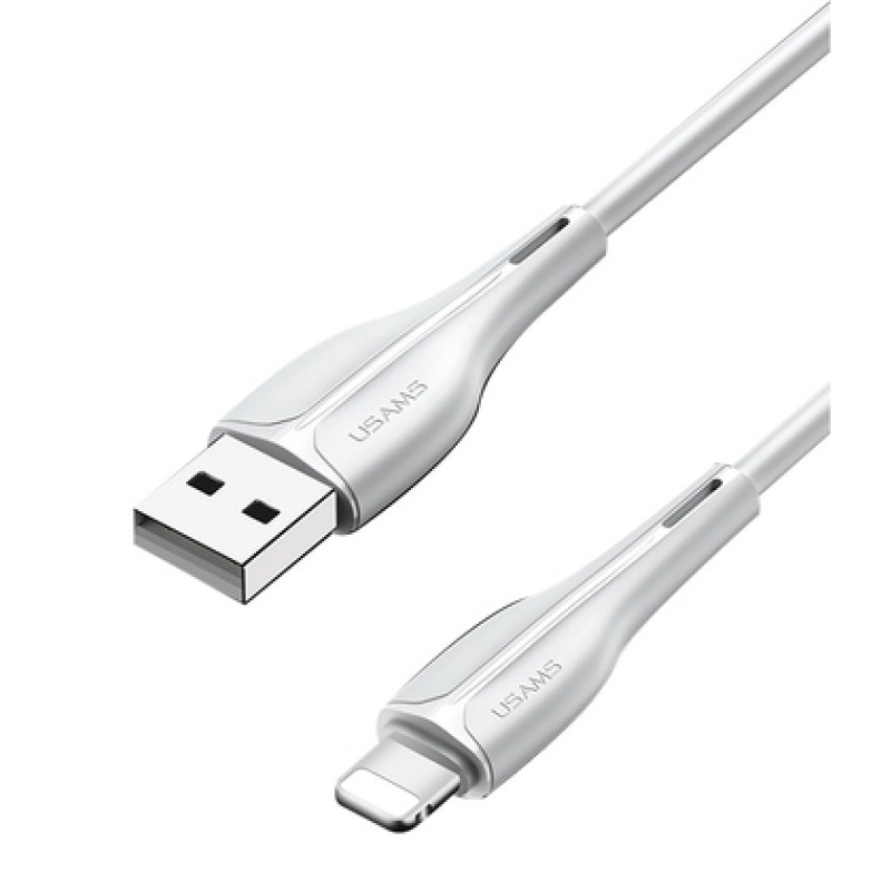 USAMS USAMS καλώδιο Lightning σε USB US-SJ371, 2A, 1m, λευκό