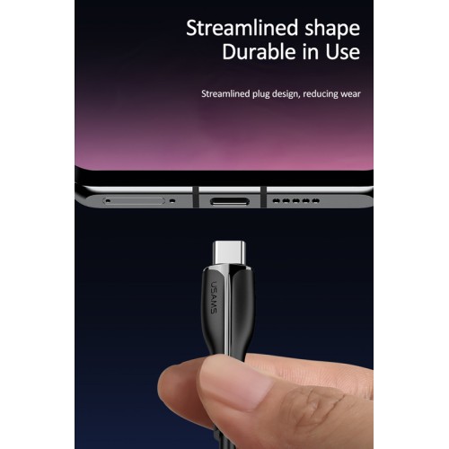 USAMS USAMS καλώδιο USB-C σε USB US-SJ372, 2A, 1m, μαύρο