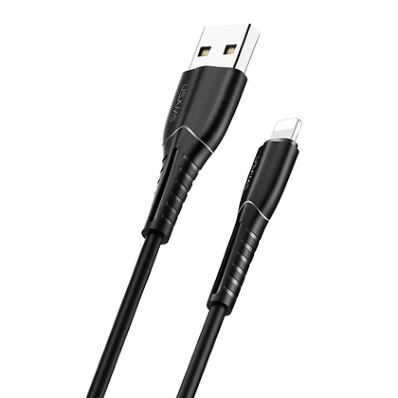 USAMS USAMS καλώδιο Lightning σε USB US-SJ364, 2A, 1m, μαύρο