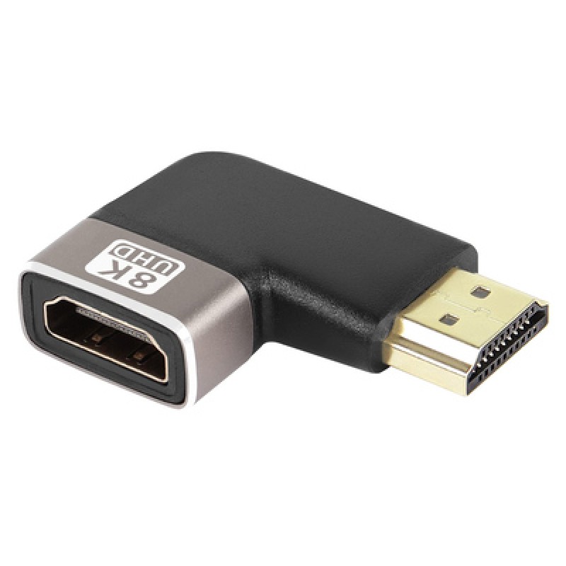 Powertech POWERTECH αντάπτορας HDMI 2.1 CAB-H157, 8K/60Hz, γωνιακός, μαύρος
