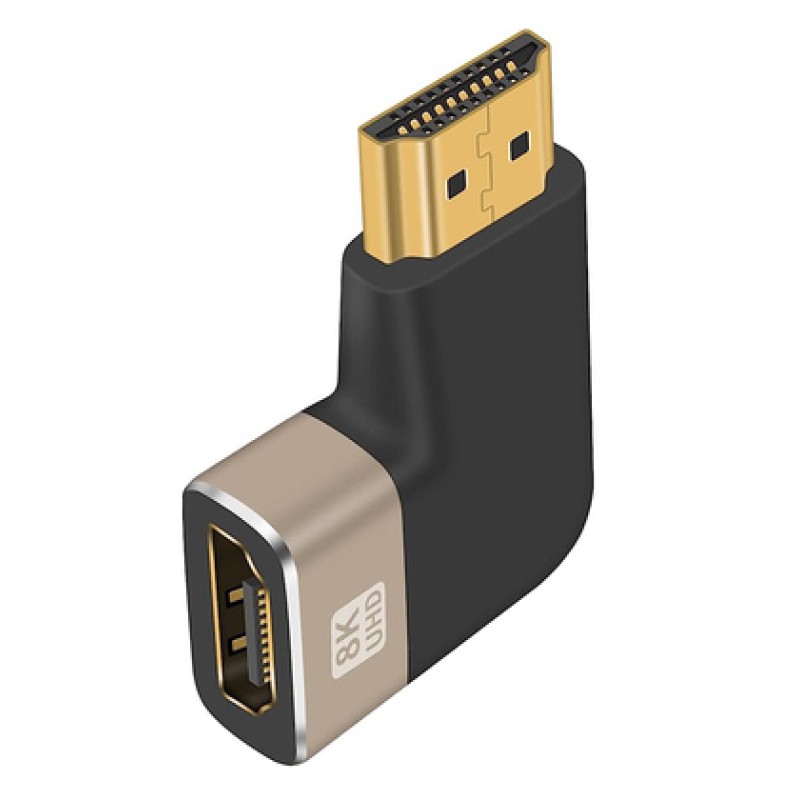 Powertech POWERTECH αντάπτορας HDMI 2.1 CAB-H160, 8K/60Hz, γωνιακός, μαύρος
