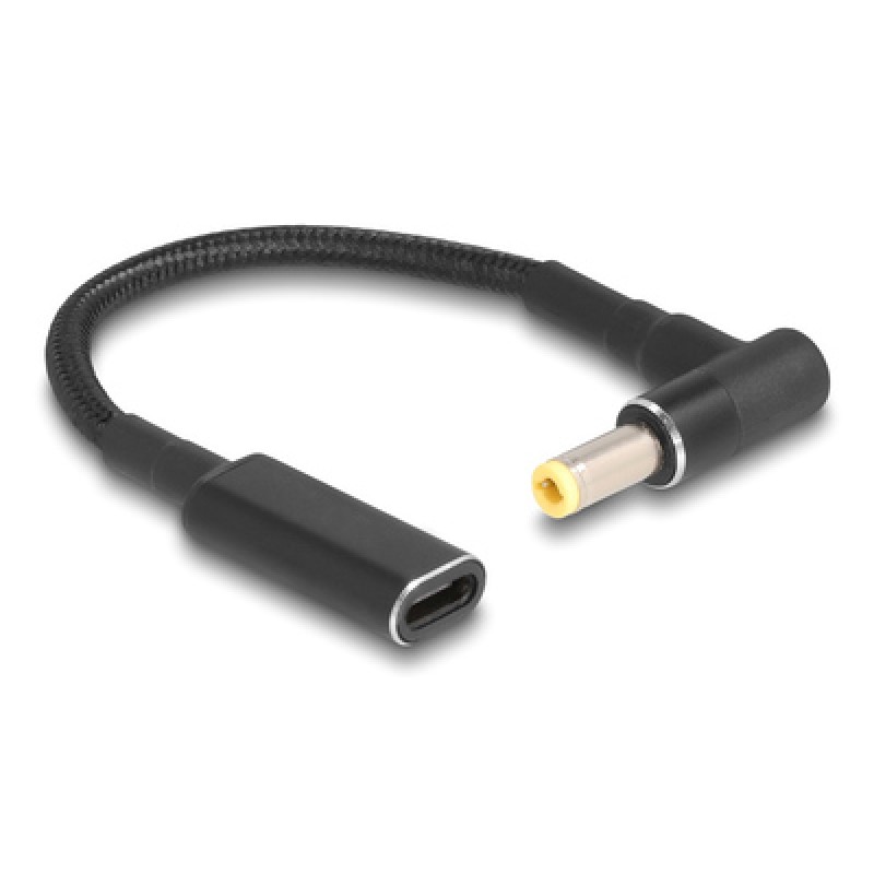 Powertech POWERTECH καλώδιο τροφοδοσίας CAB-UC068, USB-C σε 5.5x2.5mm, 15cm, μαύρο