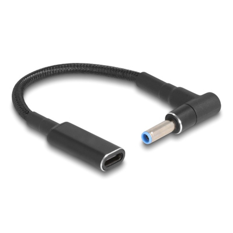 Powertech POWERTECH καλώδιο τροφοδοσίας CAB-UC075, USB-C σε HP 4.5x3.0mm, μαύρο