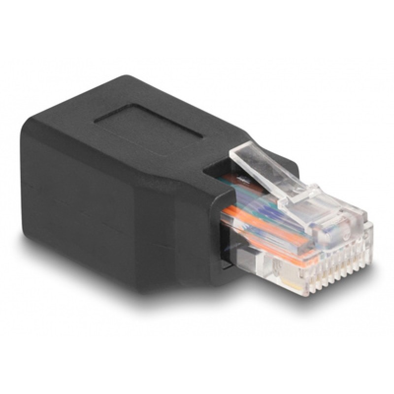 Powertech POWERTECH αντάπτορας RJ45/RJ48/RJ50 CAB-N325, 10P/10C pin out 1:1, μαύρο