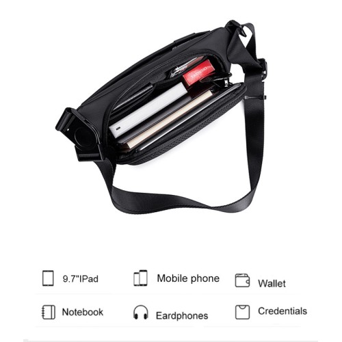 Arctic Hunter ARCTIC HUNTER τσάντα μέσης Y00569 με θήκη tablet, 3.5L, μαύρη