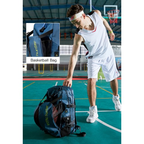 Arctic Hunter ARCTIC HUNTER τσάντα πλάτης B00391 με θήκη μπάλας & laptop, 26L, μαύρη