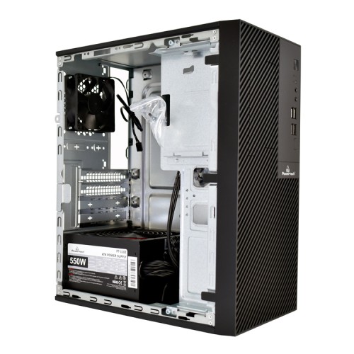 Powertech POWERTECH PC Case PT-1101 με 550W PSU, Micro-ATX, 265x168x353mm, μαύρο