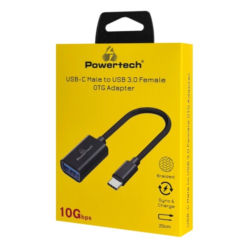 Powertech POWERTECH αντάπτορας USB-C σε USB 3.0 PTR-0146, 10 Gbps, γκρι