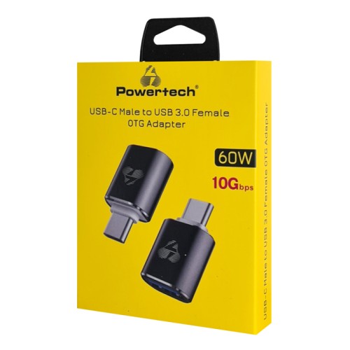 Powertech POWERTECH αντάπτορας USB-C σε USB 3.0 PTR-0148, 10 Gbps, 60W, γκρι