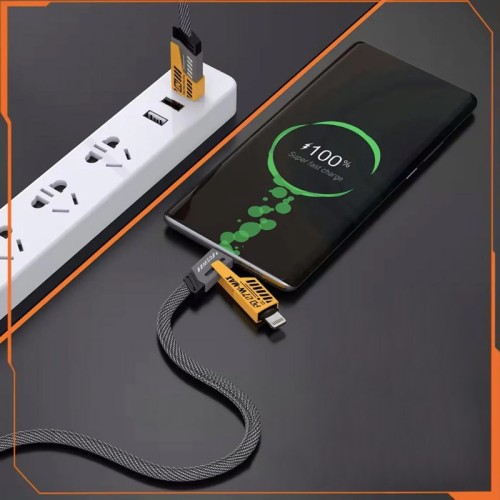 Powertech POWERTECH καλώδιο USB-C/USB σε USB-C/Lightning PTR-0164, 65W, 480Mbps, 1m, μαύρο
