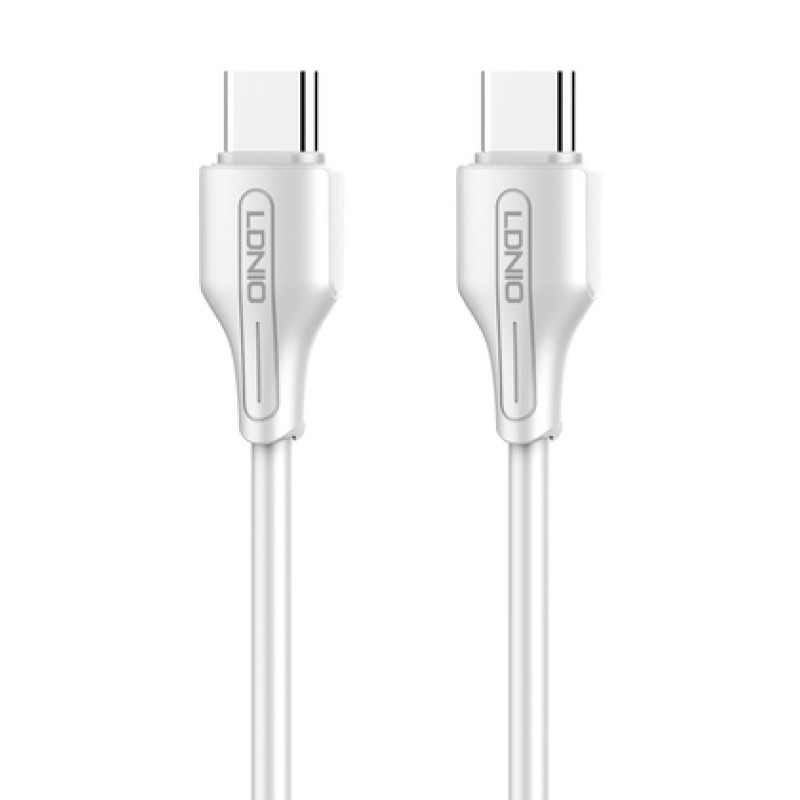 LDNIO LDNIO καλώδιο USB-C σε USB-C LC121C, 65W PD, 1m, λευκό