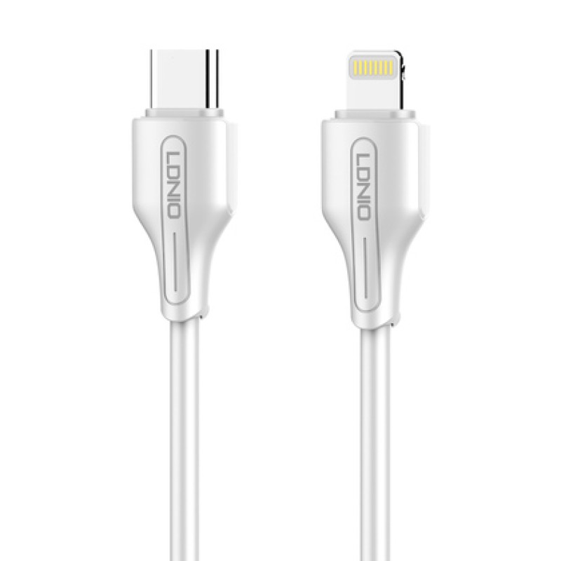 LDNIO LDNIO καλώδιο Lightning σε USB-C LC122I, 30W PD, 2m, λευκό