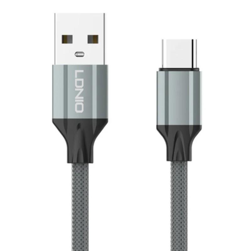 LDNIO LDNIO καλώδιο USB-C σε USB LS441, 2.4A, 1m, γκρι