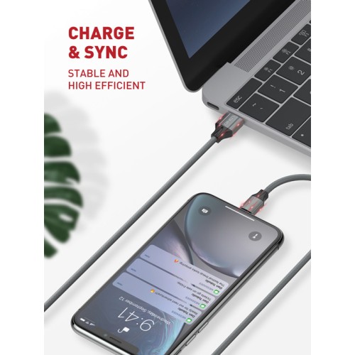 LDNIO LDNIO καλώδιο Lightning σε USB LS441, 2.4A, 1m, γκρι