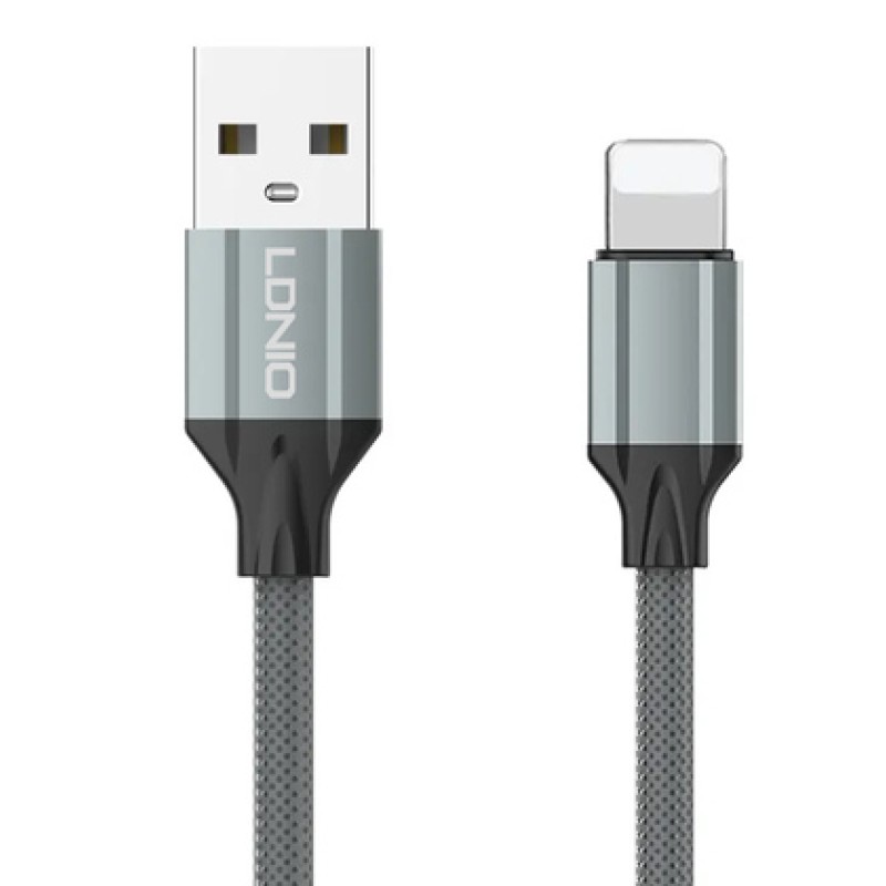 LDNIO LDNIO καλώδιο Lightning σε USB LS441, 2.4A, 1m, γκρι