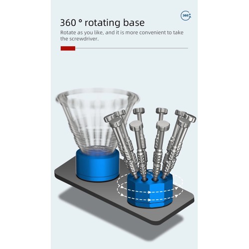 BEST BEST βάση κατσαβιδιών BST-10S, 10 θέσεων, περιστρεφόμενη, μπλε