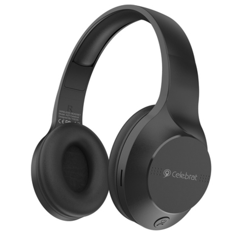 CELEBRAT CELEBRAT headphones A27, wireless & wired, Bluetooth 5.3, Φ40mm, μαύρα