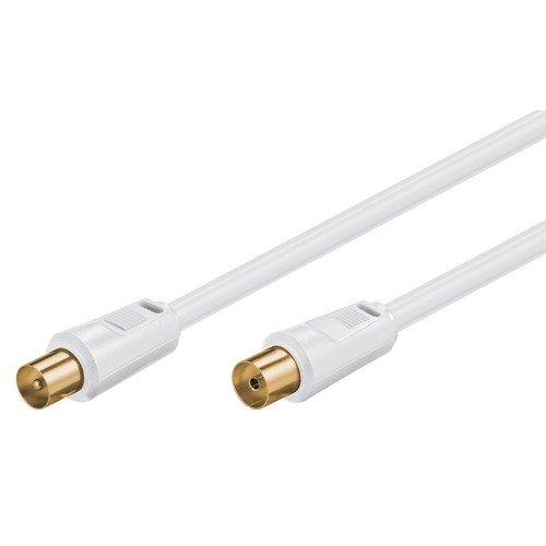 GOOBAY GOOBAY καλώδιο κεραίας 67286, αρσενικό σε θηλυκό, 80dB, 7.5m, λευκό