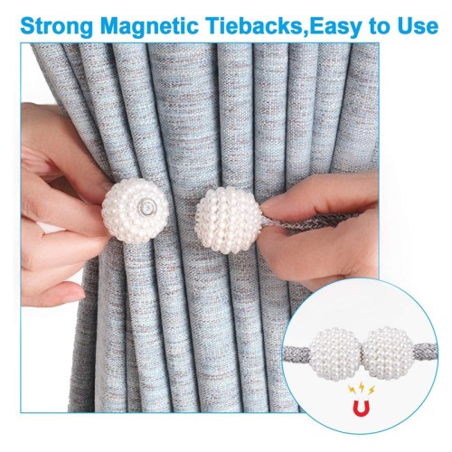 ROXXANI ROXXANI δέστρα κουρτίνας RXN-0023, μαγνητική, 43cm, μπεζ, 2τμχ