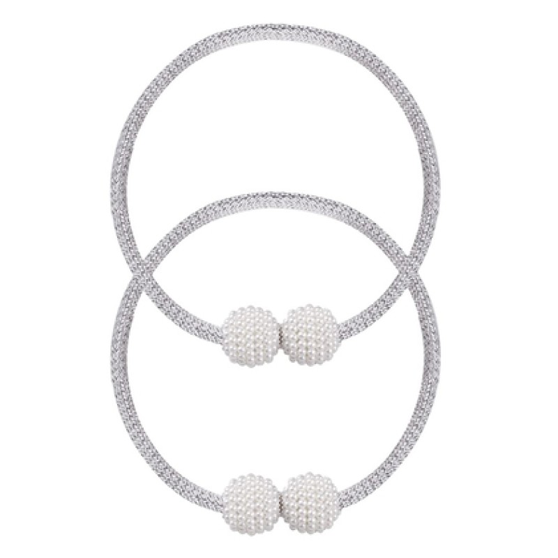 ROXXANI ROXXANI δέστρα κουρτίνας RXN-0024, μαγνητική, 43cm, γκρι, 2τμχ