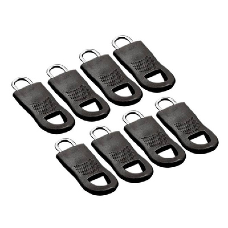 UNBRANDED Ανταλλακτικά γατζάκια για φερμουάρ HUH-0137, 25mm, μαύρο, 8τμχ