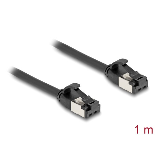 DELOCK DELOCK καλώδιο δικτύου 80183, CAT 8.1 U/FTP, 40Gbps, εύκαμπτο, 1m, μαύρο