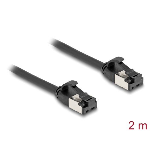 DELOCK DELOCK καλώδιο δικτύου 80184, CAT 8.1 U/FTP, 40Gbps, εύκαμπτο, 2m, μαύρο