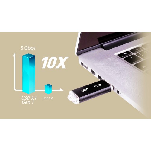 SILICON POWER SILICON POWER USB Flash Drive Blaze B02, 32GB, USB 3.2, μαύρο