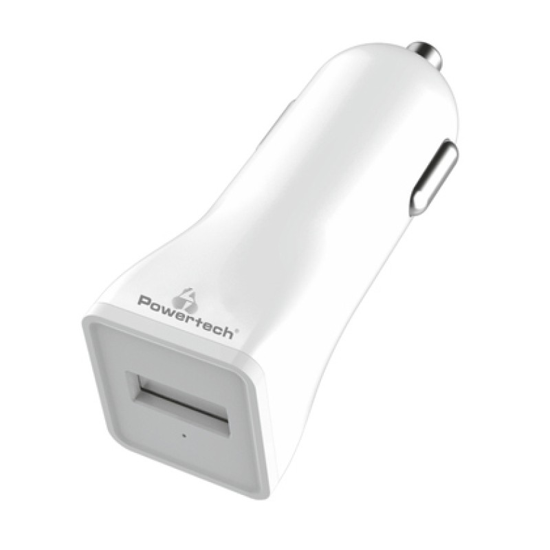 Powertech POWERTECH φορτιστής αυτοκινήτου PT-762, USB, 1A, λευκός