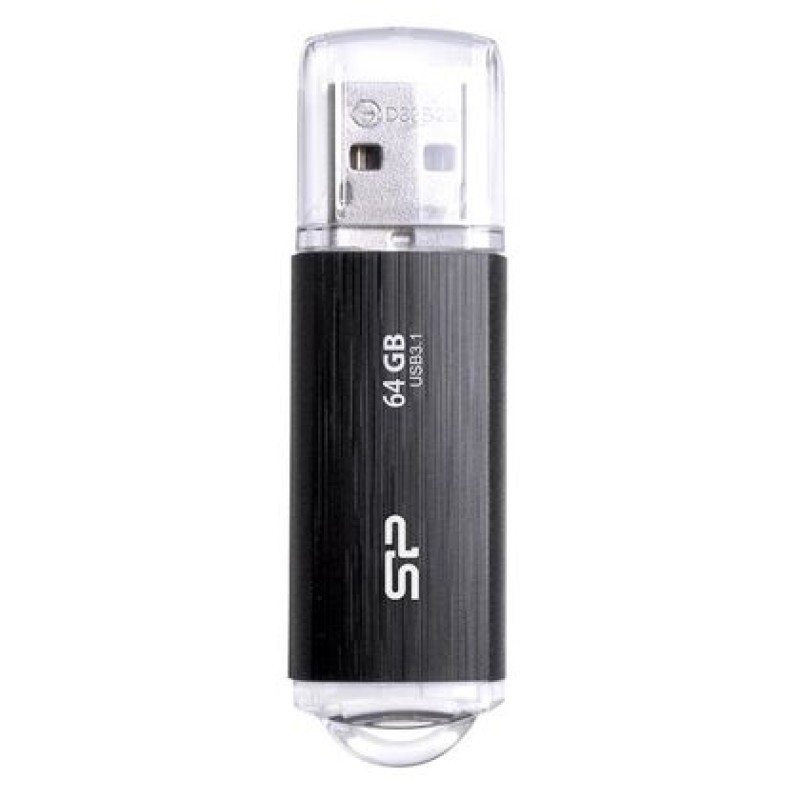SILICON POWER SILICON POWER USB Flash Drive Blaze B02, 64GB, USB 3.2, μαύρο