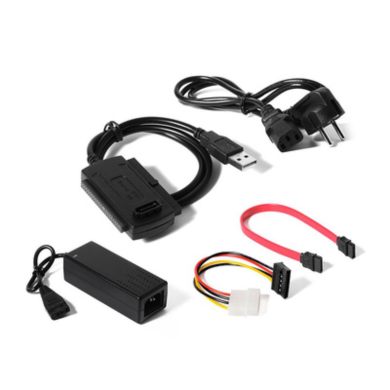 Powertech POWERTECH Converter USB 2.0 σε IDE & SATA CAB-U122, με τροφοδοσία, 0.8m