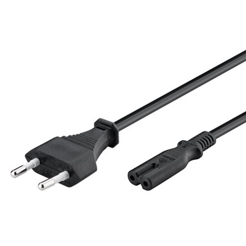 Powertech POWERTECH καλώδιο τροφοδοσίας CAB-P021 2pin, copper, 1.5m, μαύρο, 5τμχ