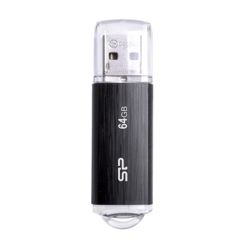 SILICON POWER SILICON POWER USB Flash Drive Ultima U02, 64GB, USB 2.0, μαύρο
