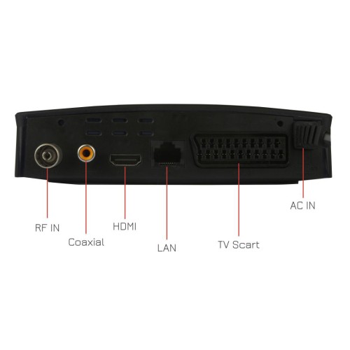 Powertech POWERTECH ψηφιακός δέκτης PT-779, MPEG4, DVB-T2, H.265, RJ45