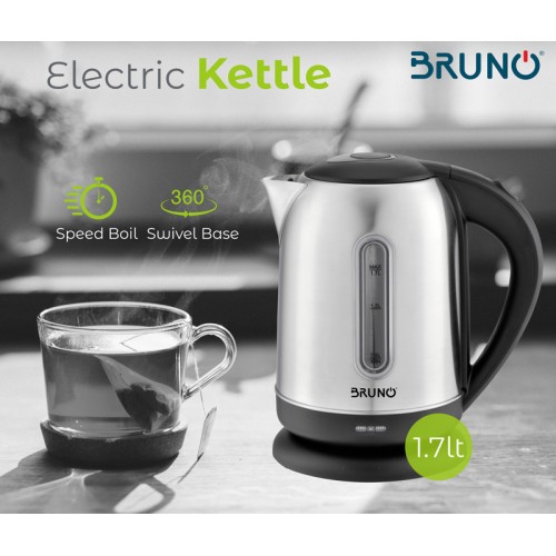 Bruno BRUNO ηλεκτρικός βραστήρας BRN-0029, 2200W, 1.7lt, βάση 360°