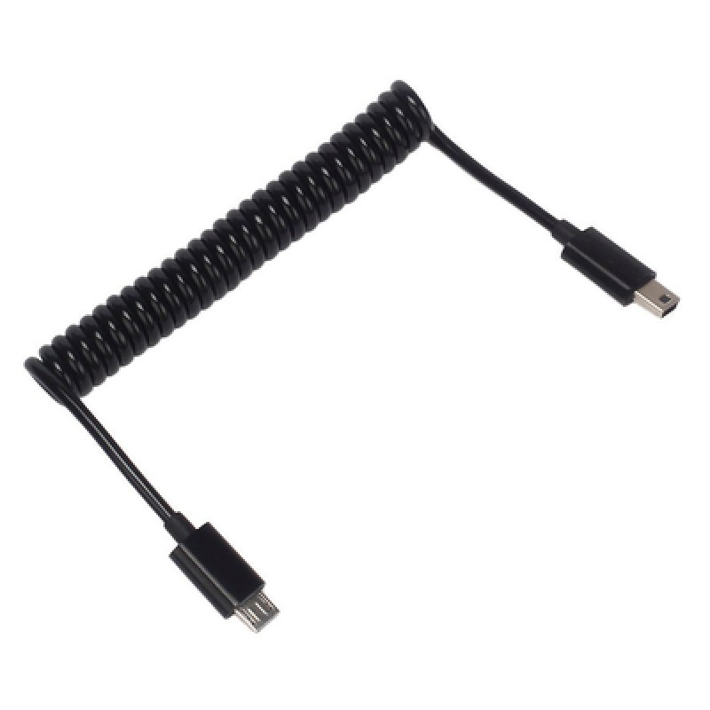 Powertech POWERTECH καλώδιο Micro USB σε USB Mini CAB-U124, σπιράλ, 1m, μαύρο