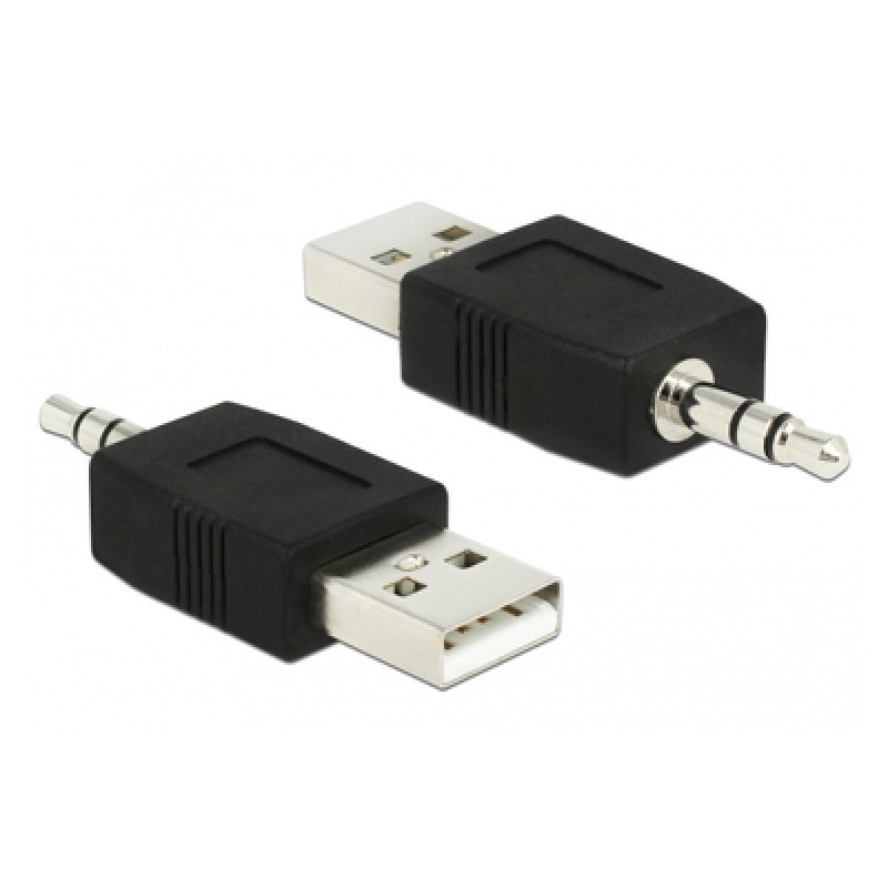 DELOCK DELOCK Αντάπτορας USB 2.0 σε Stereo Jack 3.5mm 66069, μαύρο